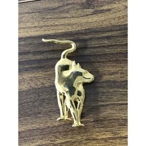 Vintage MFA museum of fine arts Signed Leopard Jaguar Cat Pin / Brooch